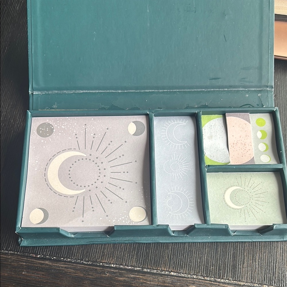 Celestial Stationery Set in Teal and Pastel